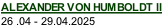 ALEXANDER VON HUMBOLDT II 26 .04 - 29.04.2025
